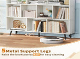 10 Cube Bookcase 3-Tier Modern Storage Organizer with 5 Metal Legs Bookshelves 54672189