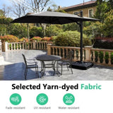 10 FT Cantilever Patio Umbrella 360&deg Rotation & Tilt Adjustment, Square Outdoor Offset Umbrella B082P195467