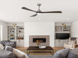 62" 3PCS Solid Wood Blades Ceiling Fan with Lights Remote Control,Quiet DC Motor 3 Blade Ceiling W3596P460844