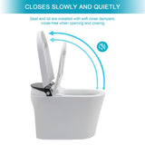 ZNTS Smart Toilet with Bidet Built in, Auto Open & Close, Elongated Heated seat, Foot Sensor Flush, LED W1243P203328