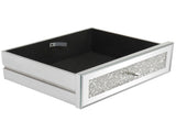 FCH Silver MDF Mirror Surface Broken Glass Three Pumping Computer Desk 43240235