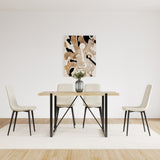Dining Chairs Set of 4,Modern Kitchen Dining Room Chairs,Upholstered Dining Accent Chairs in linen 07819100