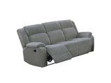 Smoke Color Fur Like Corduroy 1pc Motion Sofa Living Room Reclining Couch Plush Textured Seat B011P335286