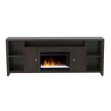 ZNTS Bridgevine Home Urban Loft 84 inch Electric Fireplace TV Console for TVs up to 95 inches, No B108P160245