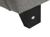 King Size Upholstered Platform Bed Frame with Button Tufted Linen Fabric Headboard, No Box Spring W311107470