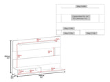 Beijing Floating Entertainment Center, One Superior Shelf, Two Shelves, Space For Tv, White B070P337163