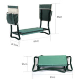 Outdoor 2-in-1 Garden Stool and Kneeler, Garden Bench with Tool Bags, Kneeling Pad, Gift for Parent, W2181P155115