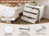 White embossed P2 MDF particleboard with melamine veneer, framed, 60*40*70cm, 65602388