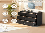 3-Drawer P2 Particleboard Bedside Table with Melamine Finish Drawer Cabinet Lockers 14101534