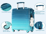 Luggage Sets 5 Piece, 20-inch with USB Port, ABS Durable Suitcase with Travel Bag, ABSPC Hard Shell N726P265424C