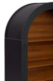 Bookcase, 4-Shelf Tall Bookshelf, 45.66" Wood Open Display Floor Arched Bookcase, Large Storage W3123P333708