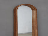 9.5x2x47.2" Decorative Rubber Frame Mirror with Elongated Oval Frame, Brown W2078P195626