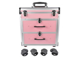 Portable 3-Tier Rolling Makeup Case with Universal Wheels for Makeup, Nail Art, Hair Styling Tools 50931809