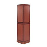 Corner Curio Dispaly Cabinet with Lights, Adjustable Tempered Glass Shelves, Mirrored W1693P171669