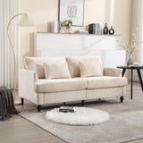 COOLMORE Mid Century Modern chenille Fabric Loveseat sofa, 2-Seat Upholstered Loveseat Sofa Modern W395P151895