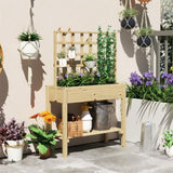 Garden Bed Galvanized PlanterRaised Garden Bed with Trellis 27587622