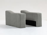 Modular Sofa Single Armrest Backrest Module for Modular Sectional Sofa Couch Side Armrest, Gray W3098P257001