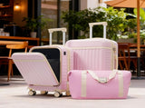 Front Opening Luggage Set 3 Piece, Hardside Carry on Suitcase with USB Port, Expandable Luggage with 21940538