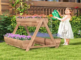 44" Wooden elevated garden bed 44187449