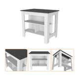Brooklyn Kitchen Island, Three Concealed Shelves B128P148878