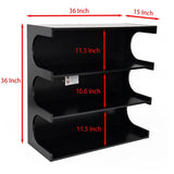 Multifunctional 4-Tier Black Book Shelf & Coffee Table for Living Room Bedroom Dining Room Study 87399485