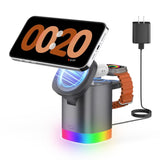 3-in-1 Charger Stand for Magsafe Foldable Wireless Charging Stand with Night Lights - Wearable 49167882