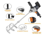 Drill Mixer Set with Spade Handle 1/2 inch Electric Corded Mixing Drill Machine 9A Motor Concrete 94459439