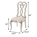 Ivory and Antique Champagne Side Chairs B062P182705