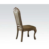 Bone and Gold Patina Padded Side Chair B062P209247