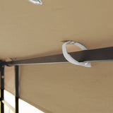 10x10 Ft Outdoor Patio Gazebo Replacement Canopy,Double Tiered Gazebo Tent Roof Top Cover Only W41943487
