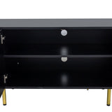 Modern warm Black TV cabinet for 80 inch TV Stands, for Living Room Bedroom W331P195807