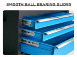 4-Drawer Locking Steel Tool Cart Blue & Black Two-Tone Design 63076679