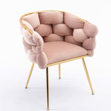Luxury modern simple leisure velvet single sofa chair bedroom lazy person household dresser stool W117067860