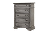 Grace Traditional Style 5-Drawer Chest Made with wood in Rustic Gray B00978932