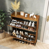 Shoe Storage Cabinet with 2 Flip Drawers for Entryway, Farmhouse Hidden Shoe Cabinet for Entrance 81149461