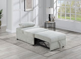 ZNTS Convertible Wide-Welt Corduroy Sofa Sleeper Sofa Chair W/ Pull-Out Bed Ash B089P296905