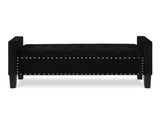 Upholstered Tufted Button Storage Bench with nails trim,Entryway Living Room Soft Padded Seat with 68033882