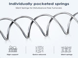 Queen Size Mattress,12 Inch Hybrid Mattress, Individually Pocketed Innerspring, Medium Firm W2889P453418