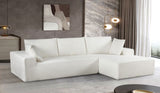 CozyForm Convertible Sectional Sofa in Soft Corduroy, Modern Comfy Couch with Full Foam Cushioning, B2735P359716