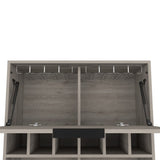 Rowan Bar Cabinet, Six Built-in Wine Rack, Double Door Cabinet B128P176140