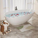 59" Freestanding Solid Surface Bathtub, Luxury Handcrafted Stone Resin Freestanding Soaking Bathtub W1573P176229