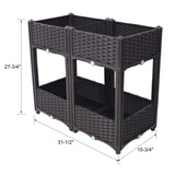 Planter Raised Beds - Elevated Planter Garden Box with Drainage Plug Raised Garden Beds for W465P187500