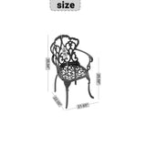 Cast Aluminum Patio Dining Chair 4PCS With Black Frame and Cushions In Random Colors W1710P166006