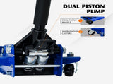 3T Heavy Duty Horizontal Double Pump Floor Jack Foot Model 43980968