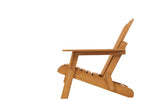Outdoor Wooden Folding Adirondack Chair with Retractable Ottoman, Pre-Assembled BackRest & 94808483