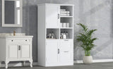 ZNTS Bathroom Storage Cabinet with Doors and Drawers, Multiple Storage Space, Freestanding Style, Open 56753235