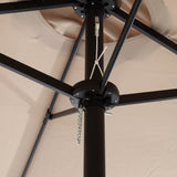 14.8 Ft Double Sided Outdoor Umbrella Rectangular Large with Crank W640140329