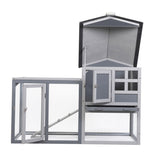 ZNTS Indoor Outdoor Rabbit Hutch, Bunny Cage with Run, Pull Out Tray, Guinea Pig House for Small Animals, W2181P152979