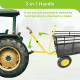 Steel Garden Cart, Heavy Duty 1400 lbs Capacity, with Removable Mesh Sides to Convert into Flatbed, W1422112806