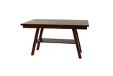Dining Table Rectangle Dining Table w Shelve 1pc Counter Height Table Only Rubber wood Dark Walnut B011P192197